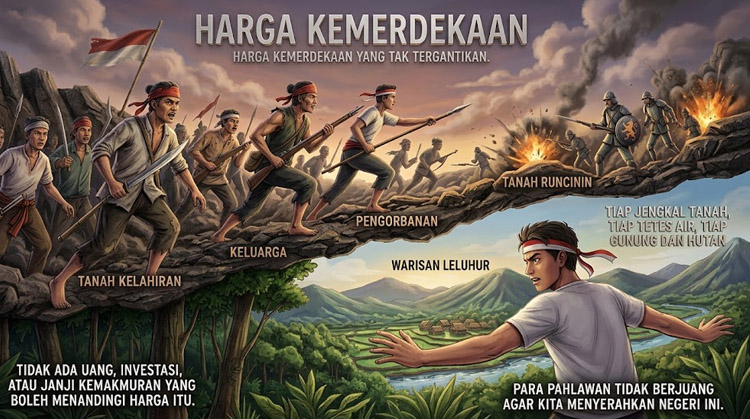 Ilustrasi: Harga kemerdekaan yang tak tergantikan - (Sumber: Asep News)
